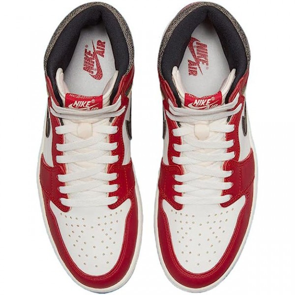 OG Tony Air Jordan 1 Retro High OG Chicago Lost and Found Varsity Red/Black-Sail-Muslin DZ5485-612