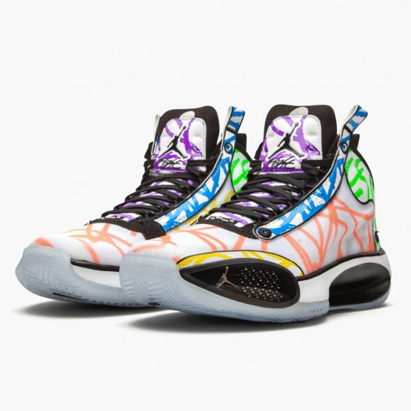 OG Tony Air Jordan 34 Zion Williamson Coloring Book White/Black/Multi Color DA1897-100