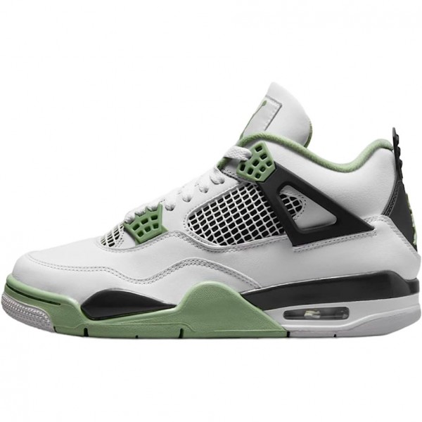 OG Tony Air Jordan 4 Retro White Oil Green Dark Ash White/Seafoam/Dark Ash/Neutral Grey AQ9129-103