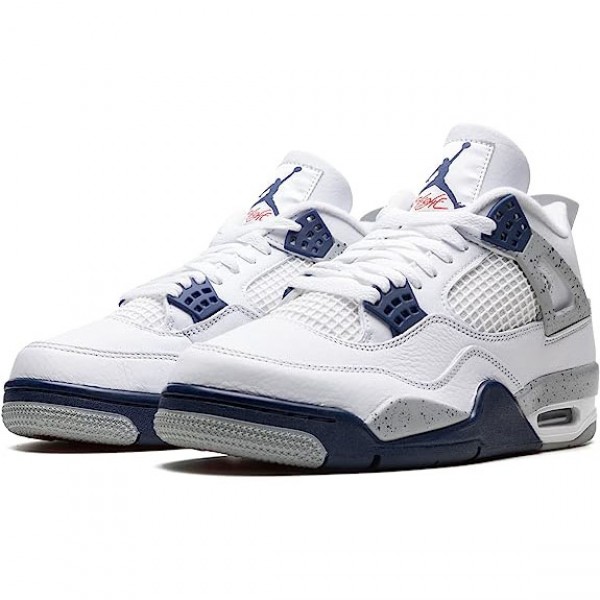 OG Tony Air Jordan 4 Midnight Navy White/Midnight Navy/Light Smoke Grey-Fire Red DH6927-140