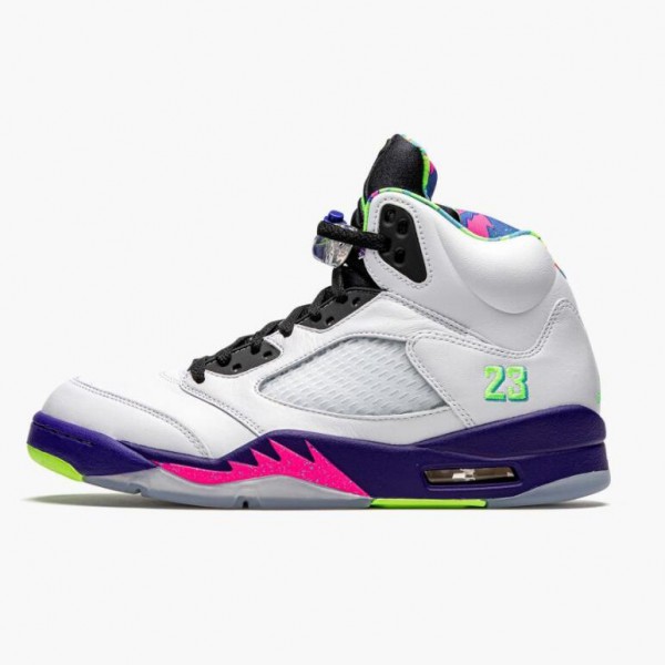 OG Tony Air Jordan 5 Retro Alternate Bel Air White/Court Purple-Racer Pink-Ghost Green DB3335-100