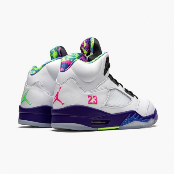 OG Tony Air Jordan 5 Retro Alternate Bel Air White/Court Purple-Racer Pink-Ghost Green DB3335-100