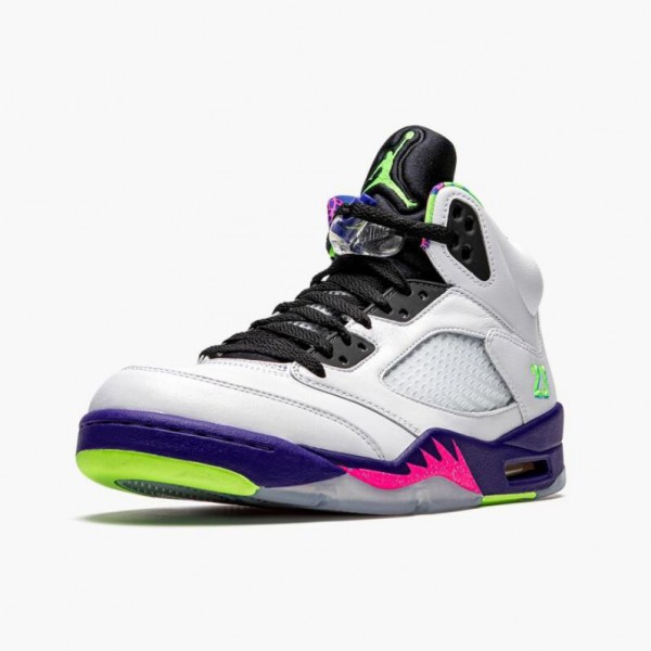 OG Tony Air Jordan 5 Retro Alternate Bel Air White/Court Purple-Racer Pink-Ghost Green DB3335-100