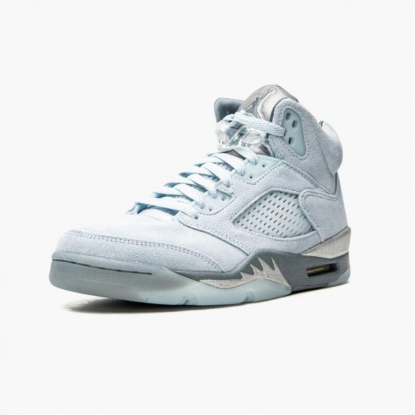 OG Tony Air Jordan 5 Retro Bluebird With Silver White Photo Blue/Football Grey/Metallic Silver/White DD9336-400