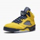 OG Tony Air Jordan 5 Retro Michigan 2019 AmarilloCollege Navy Amarillo/College Navy-Amarillo CQ9541-704