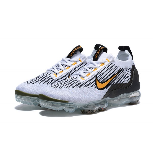 OG Tony (W/M) Nike Air VaporMax 2021 Flyknit White Yellow and Black Sneakers