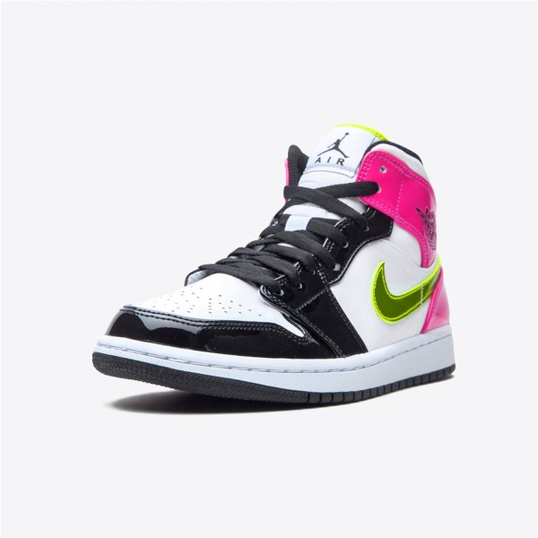 OG Tony Jordan 1 Mid White Black Cyber Pink