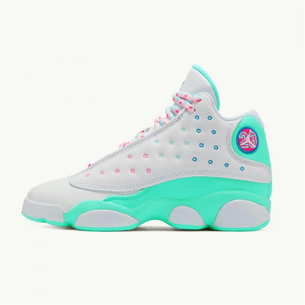 OG Tony Jordan 13 Retro White Soar Green Pink (GS)