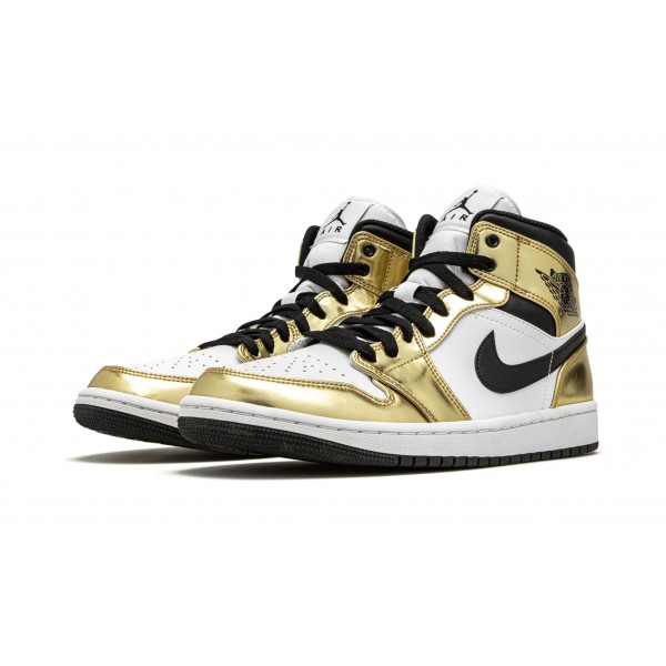 Nike Air Jordan 1 (M) Mid Metallic Gold Dc1419-700 Shoes