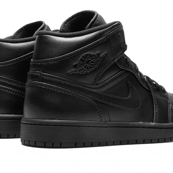 Nike Air Jordan 1 (M) Mid Triple Black 554724-093 Shoes