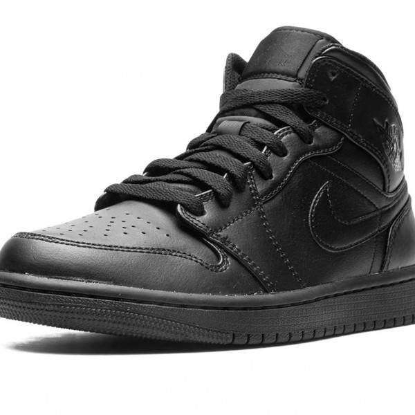 Nike Air Jordan 1 (M) Mid Triple Black 554724-093 Shoes