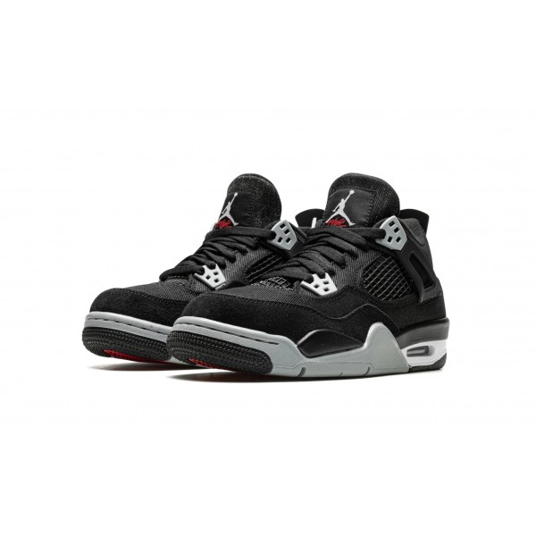 Nike Air Jordan 4 (GS) Black Canvas DV0553-006 Shoes