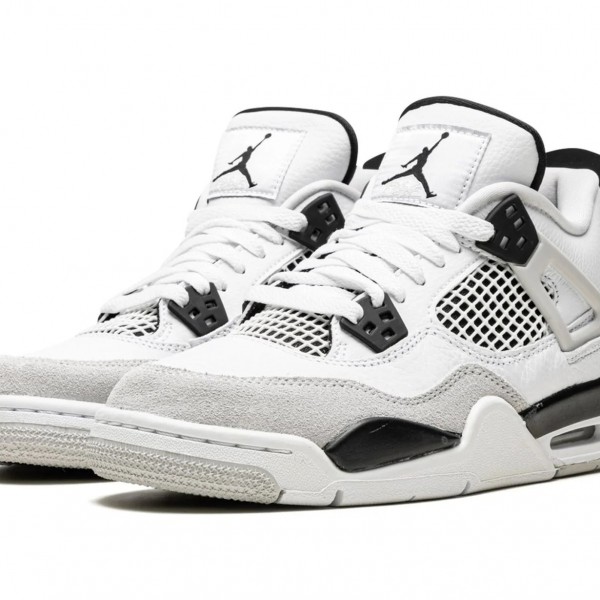 Shop Nike Air Jordan 4 (GS) Military Black Shoes 408452-111 AJ4 Sneakers Factory Outlet