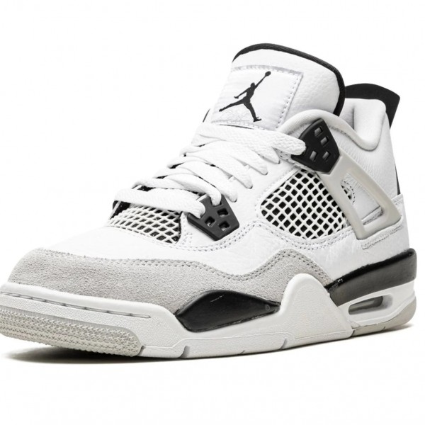 Shop Nike Air Jordan 4 (GS) Military Black Shoes 408452-111 AJ4 Sneakers Factory Outlet